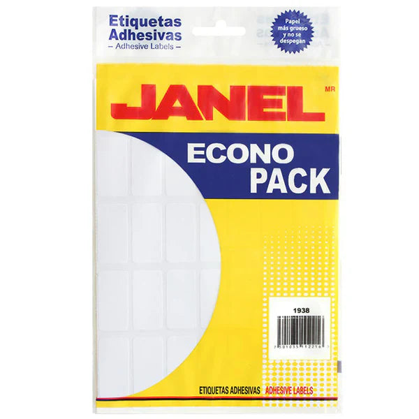 Etiqueta Adhesiva Econopack Blanca #23 19 X 38 mm Janel