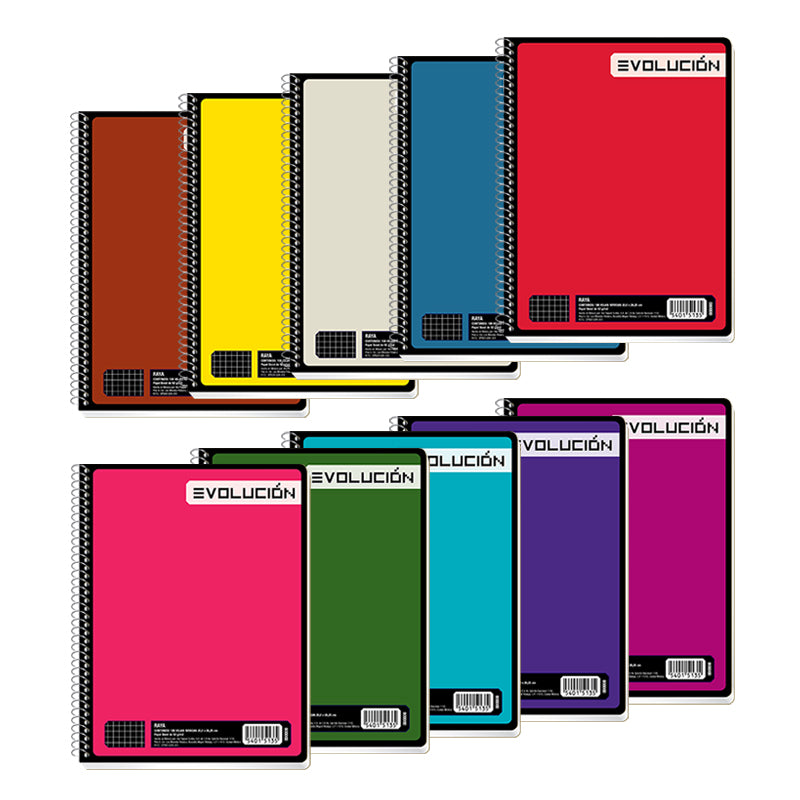 Cuaderno Profesional Espiral Raya 100 hjs Liso Evolucion Scribe