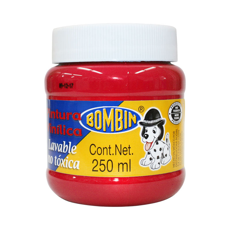 Pintura Vinílica Rojo Bote 250 ml Bombin