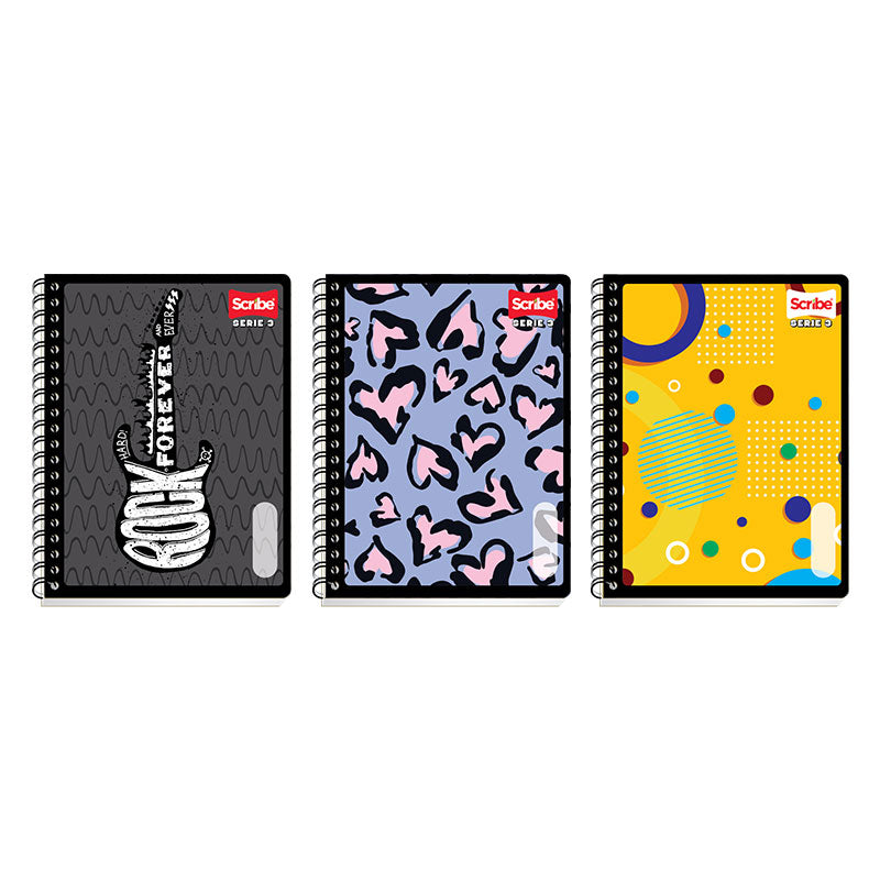 Cuaderno Profesional Doble Arillo Cuadro Grande 100 hjs Serie 3 Scribe