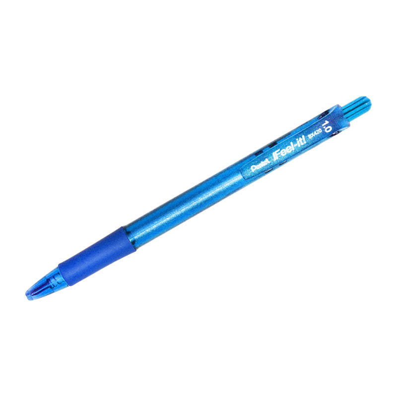 Bolígrafo Punto Medio Azul Retráctil Feel It Pentel