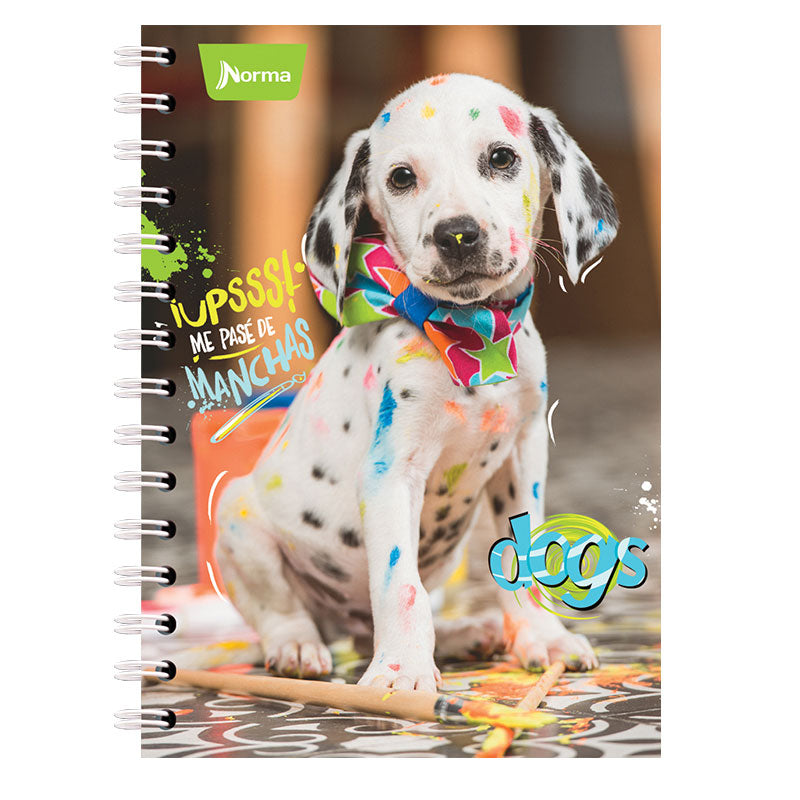 Cuaderno Doble Arillo Francés Raya 100 hjs Dogs Norma