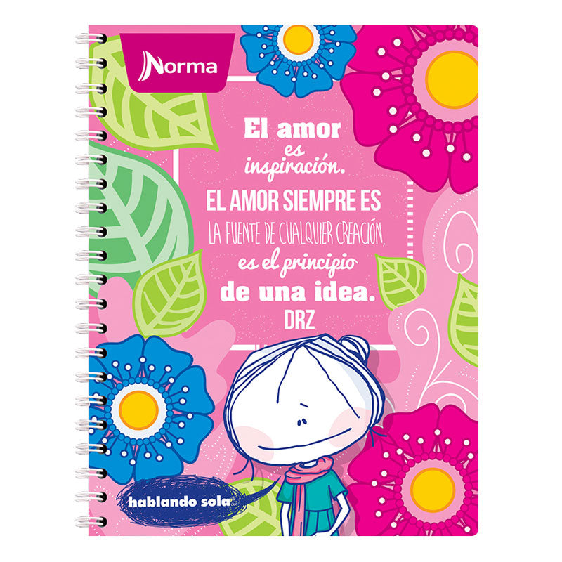 Cuaderno Profesional Doble Arrillo Cuadro Grande 100 hjs Hablando Sola Norma