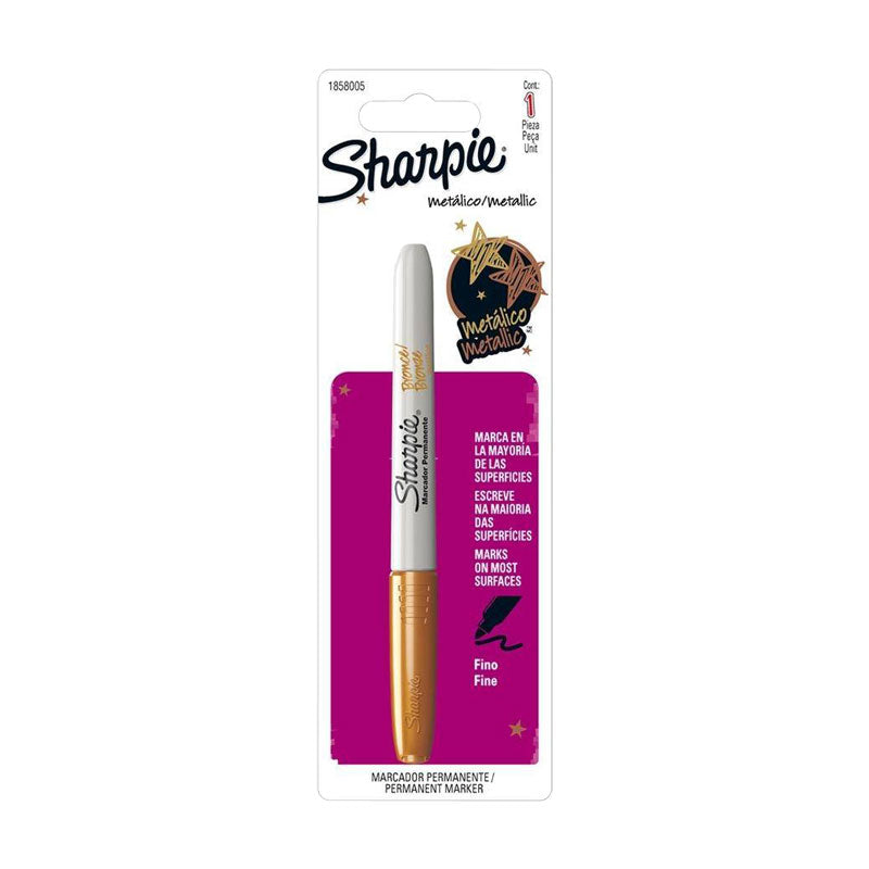 Marcador Permanente Punto Fino Bronce Sharpie Newell