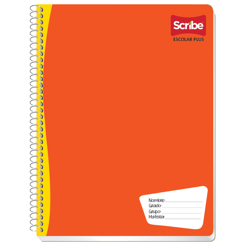 Cuaderno Profesional Espiral Blanco 100 hjs Escolar Plus Scribe