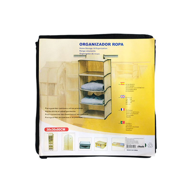 Organizador Colgante con 4 Divisiones 30 x 30 x 80 cm ITrade