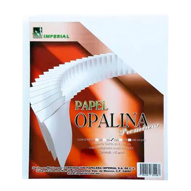 Papel Opalina Blanca Carta 115 grs 100 hjs Imperial