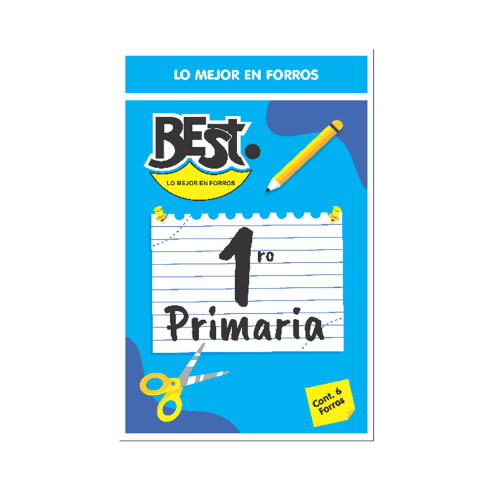 Forro Escolar Primaria Primero 5 piezas Best