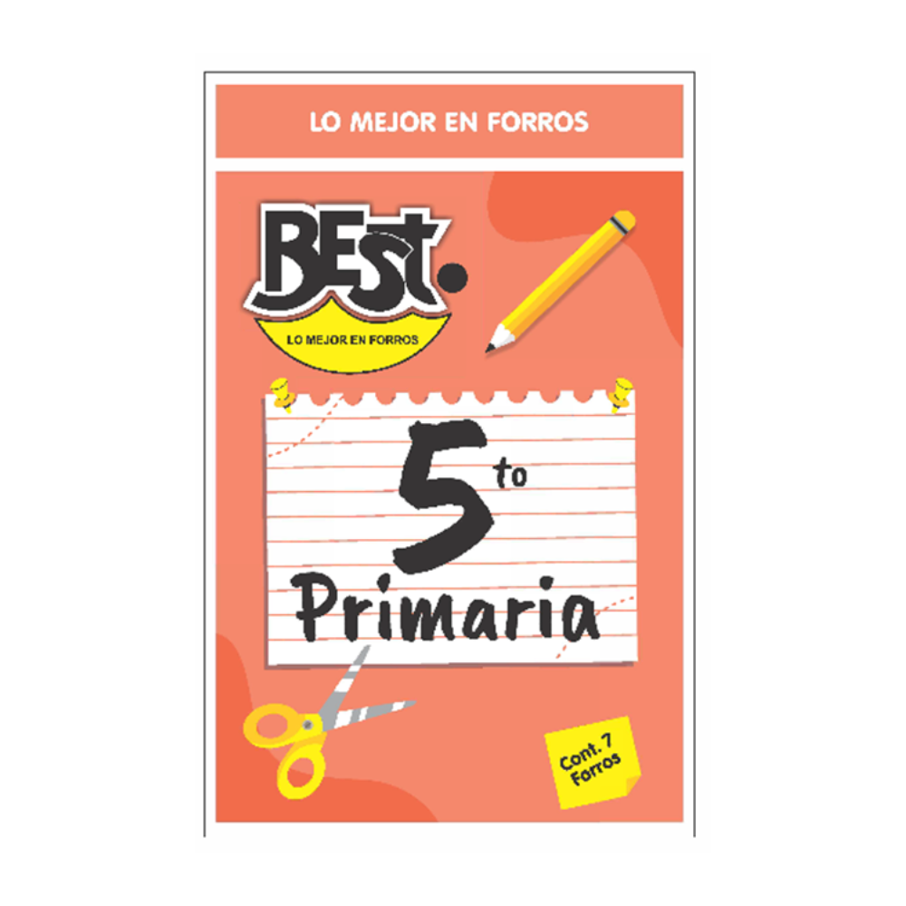 Forro Escolar Primaria 5to 9 piezas Best