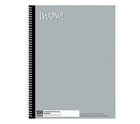 Cuaderno Profesional Espiral Raya 100 hjs WOW Unicolor Norma