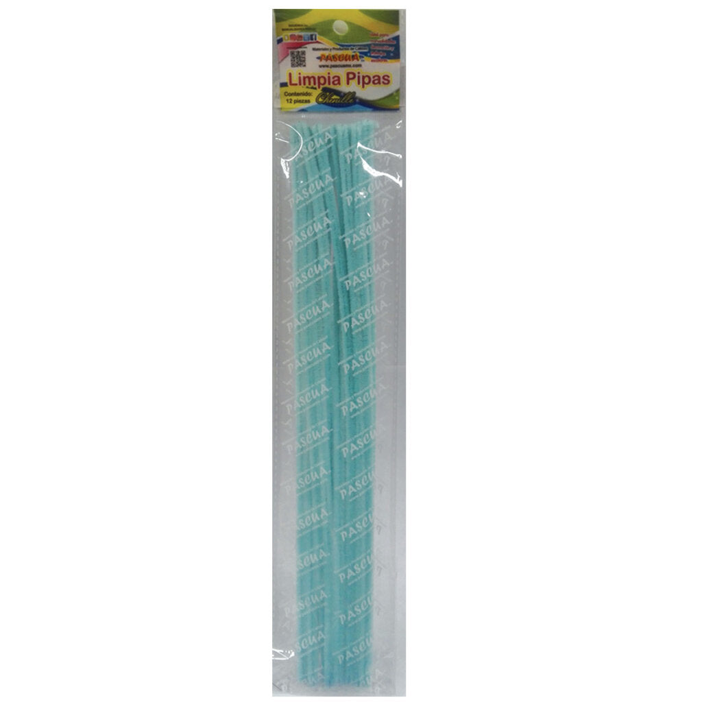 Limpia Pipas Azul Cielo Chenille 12 piezas Pascua