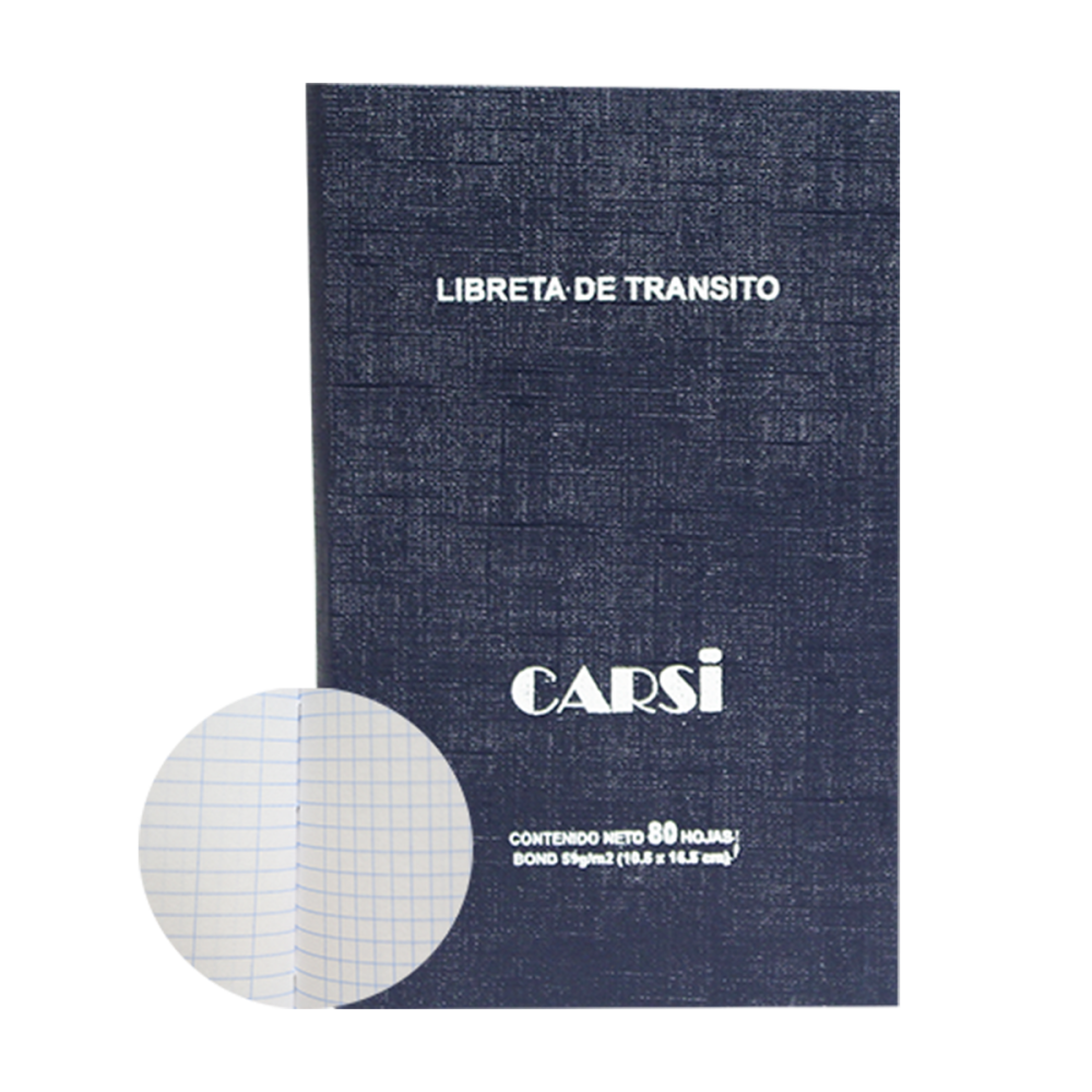 Libro de Transito 80 hjs Carsi