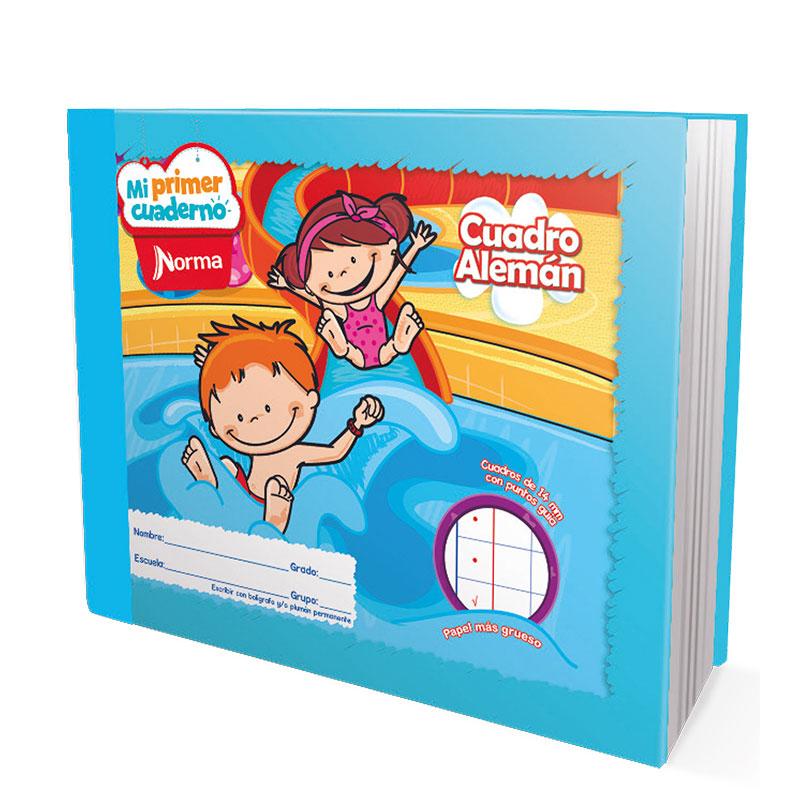 Cuaderno Preescolar Cosido Forma Italiana Cuadro Alemán 72 hjs Mi Primer Cuadritos Norma