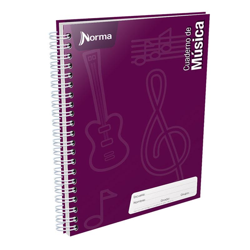 Cuaderno Pautado Doble Arillo Temático 80 hjs Música Norma