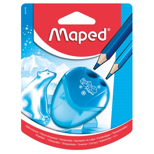 Sacapuntas Escolar con Deposito 2 Orificios Igloo Maped