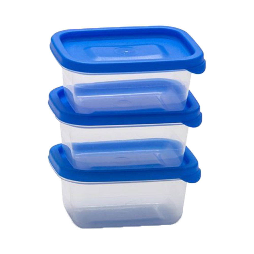 Juego de Contenedor de Alimentos C/3 Mini #1 Refripractic Azul Cubasa