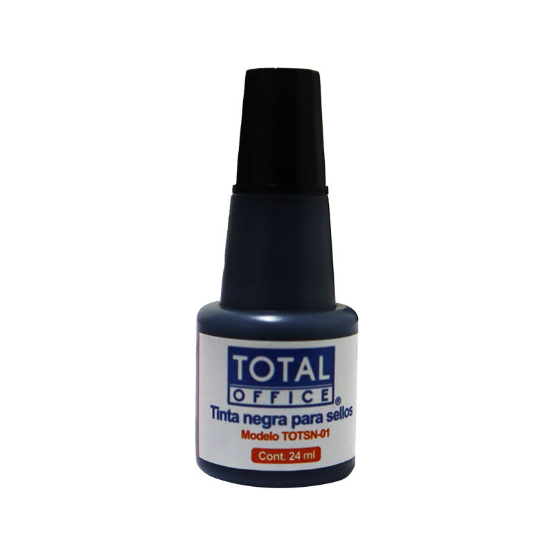 Tinta para Sellos Negro 24ml Tipo Gotero Total Office | OPTIVOSA ...