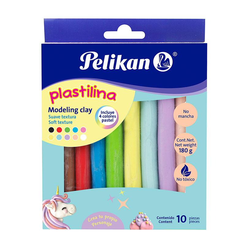 Plastilina Barritas Surtido Pastel C/10 piezas Pelikan