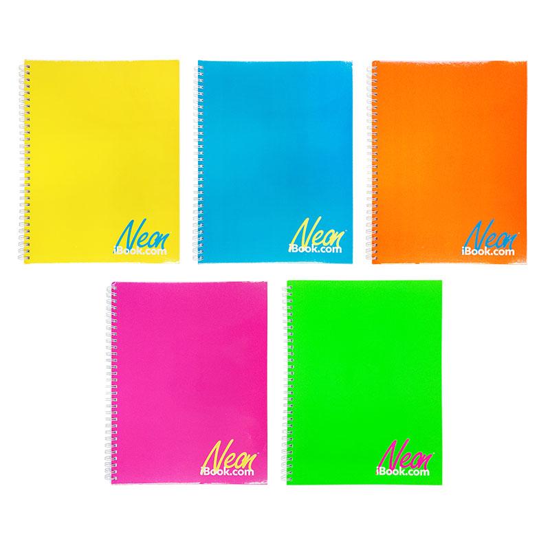 Cuaderno Profesional Doble Arillo Cuadro Grande 100 hjs Neón Ibook