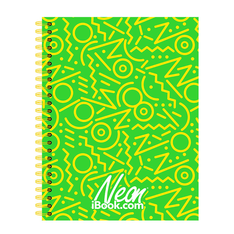 Cuaderno Profesional Doble Arillo Cuadro Grande 100 hjs Neón 2023 Ibook