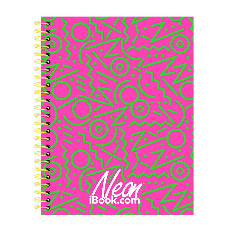 Cuaderno Profesional Doble Arillo Cuadro Grande 100 hjs Neón 2023 Ibook