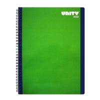 Cuaderno Profesional Doble Arillo Liso Cuadro Grande 100 hjs Unity