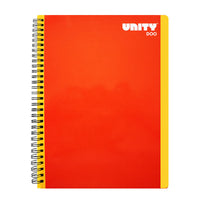 Cuaderno Profesional Doble Arillo Liso Cuadro Grande 100 hjs Unity