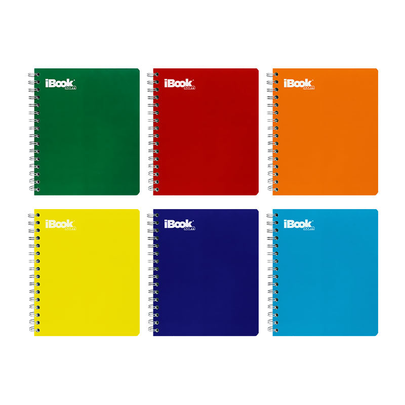 Cuaderno Francés Pasta Dura Doble Arillo Raya 100 Hojas iBook Clásico