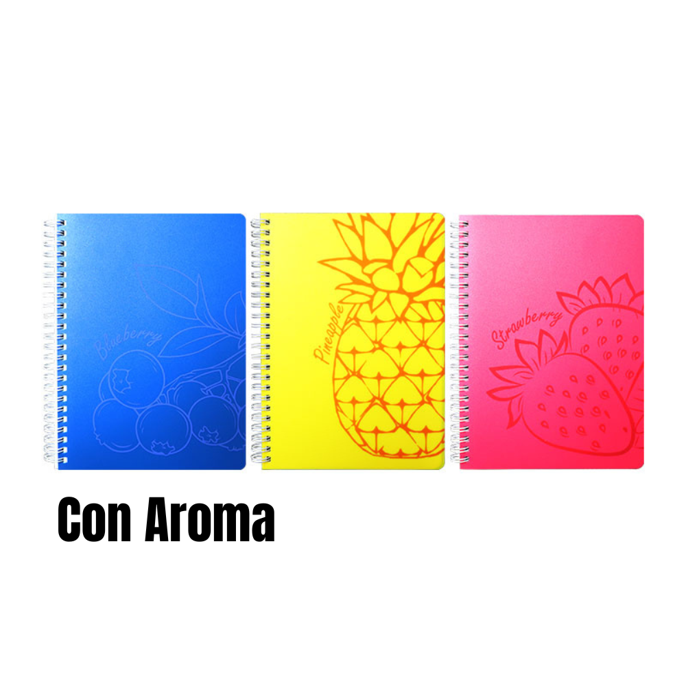 Libreta de Apuntes Doble Arillo Frutas con Aroma Raya A5 Ibook