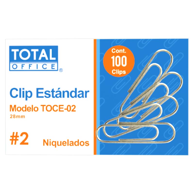 Clip #2 Estandar C/100 piezas Total Office