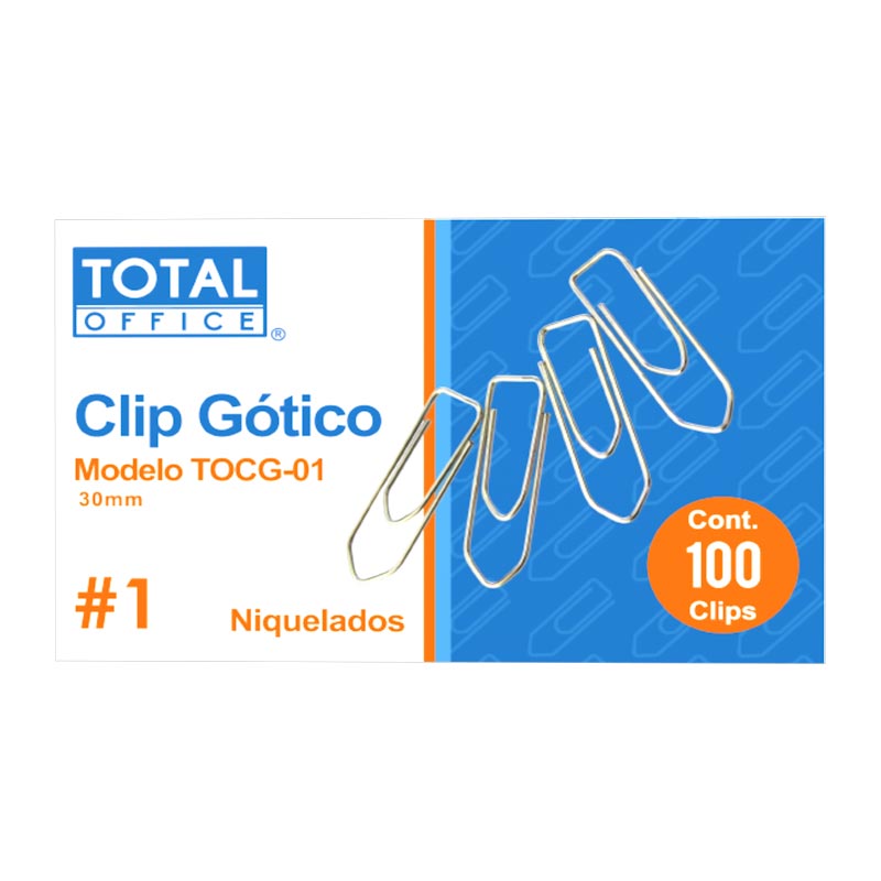 Clip #1 Gotico C/100 piezas Total Office