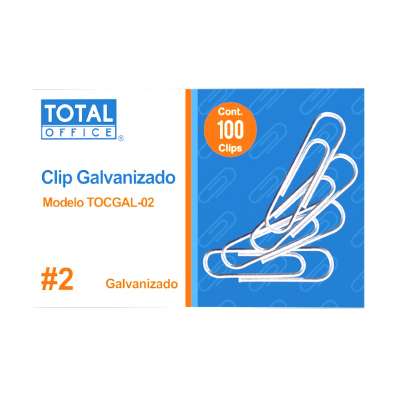 Clip #2 Galvanizado C/100 piezas Total Office