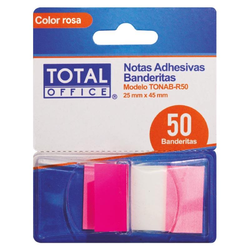 Nota Adhesiva Banderita Rosa Total Office