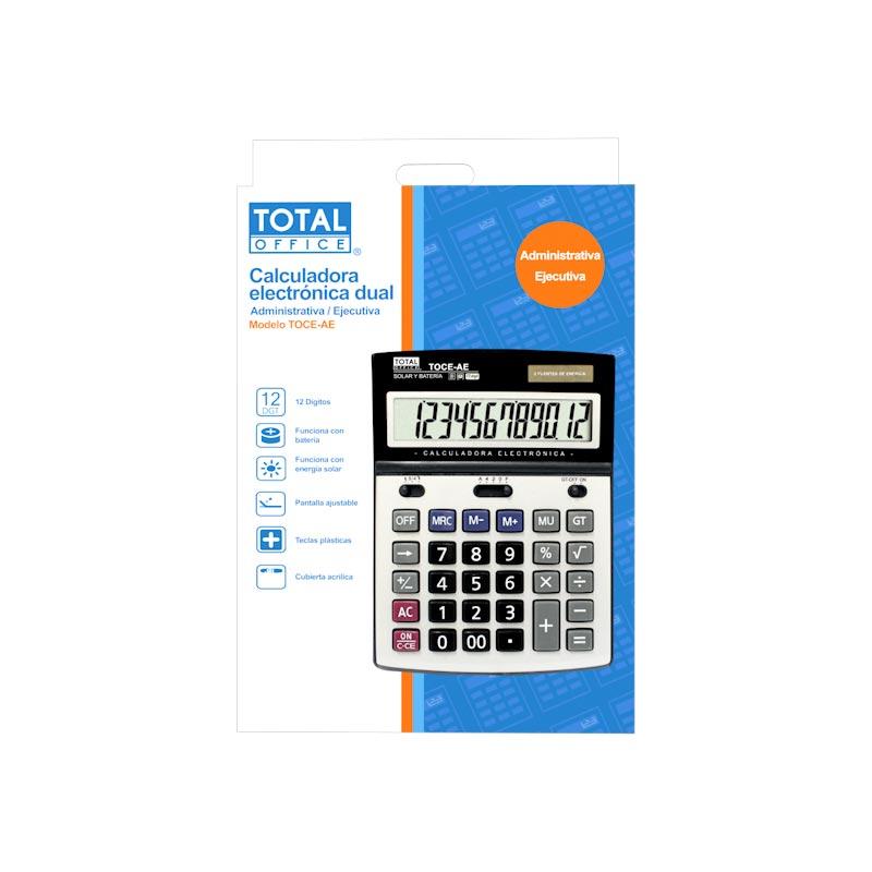 Calculadora 12 Dig. De Escritorio Electr. Dual Ajustable Total Office