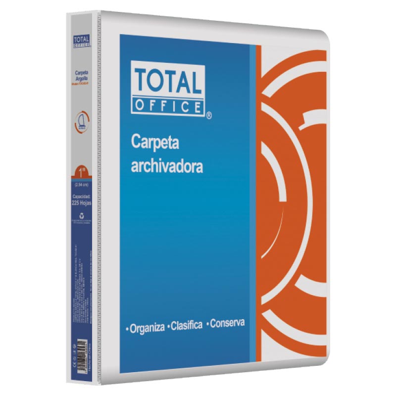 Carpeta De Argolla Vinil 1 D Carta Blanca Total Office