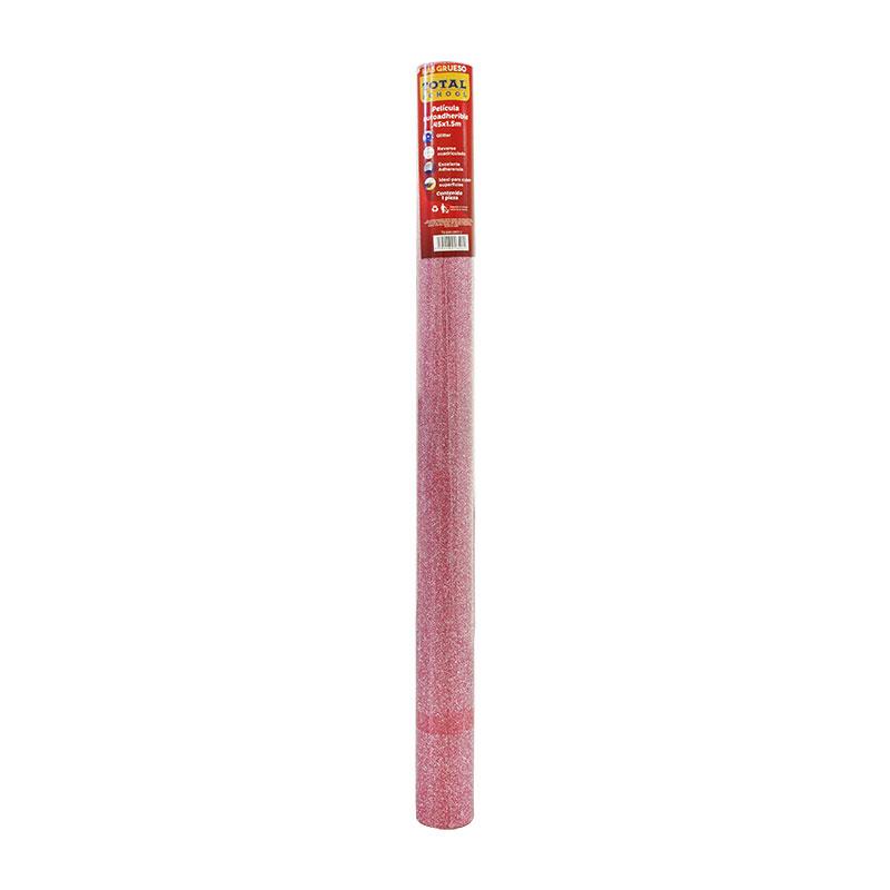 Rollo Autoadhesivo 45 cm x 1.5 m Glitter Rosa Total School