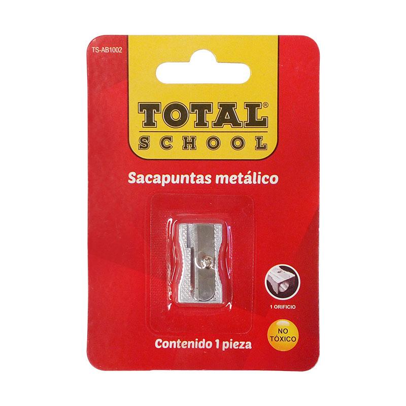 Sacapuntas Metalico 1 Orificio Hacha Blíster Total School