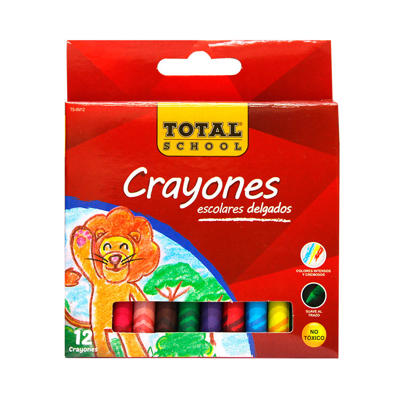 Crayones Delgados Redondos C/12 Pzas