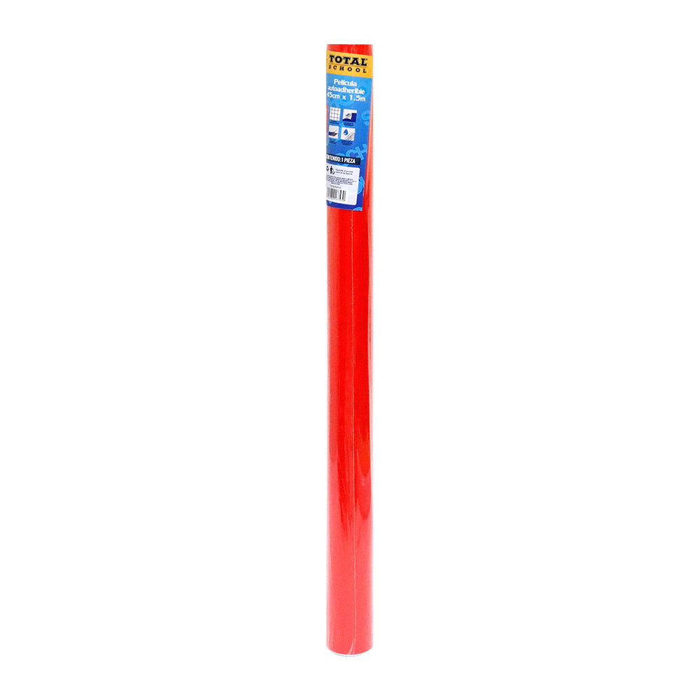 Rollo Autoadhesivo 45 cm x 1.5 m Rojo Total School