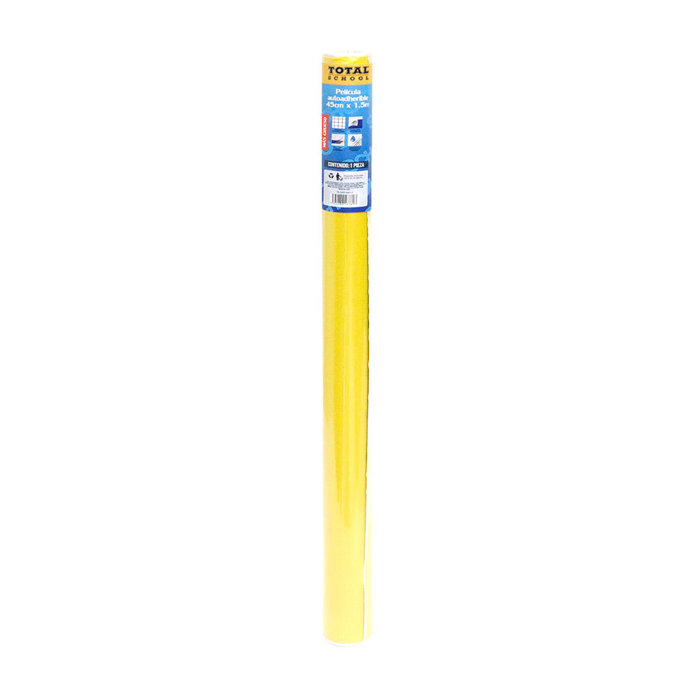 Rollo Autoadhesivo 45 cm x 1.5 m Amarillo Total School