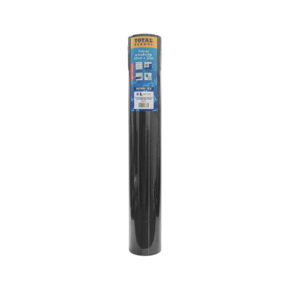 Rollo Autoadhesivo Negro 45 cm x 20 m Total School