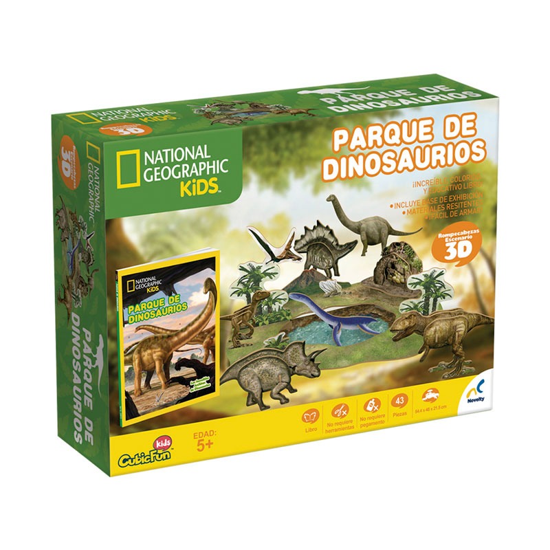 Libro Rompecabezas 3D National Geográphic Kids Dinosaurios