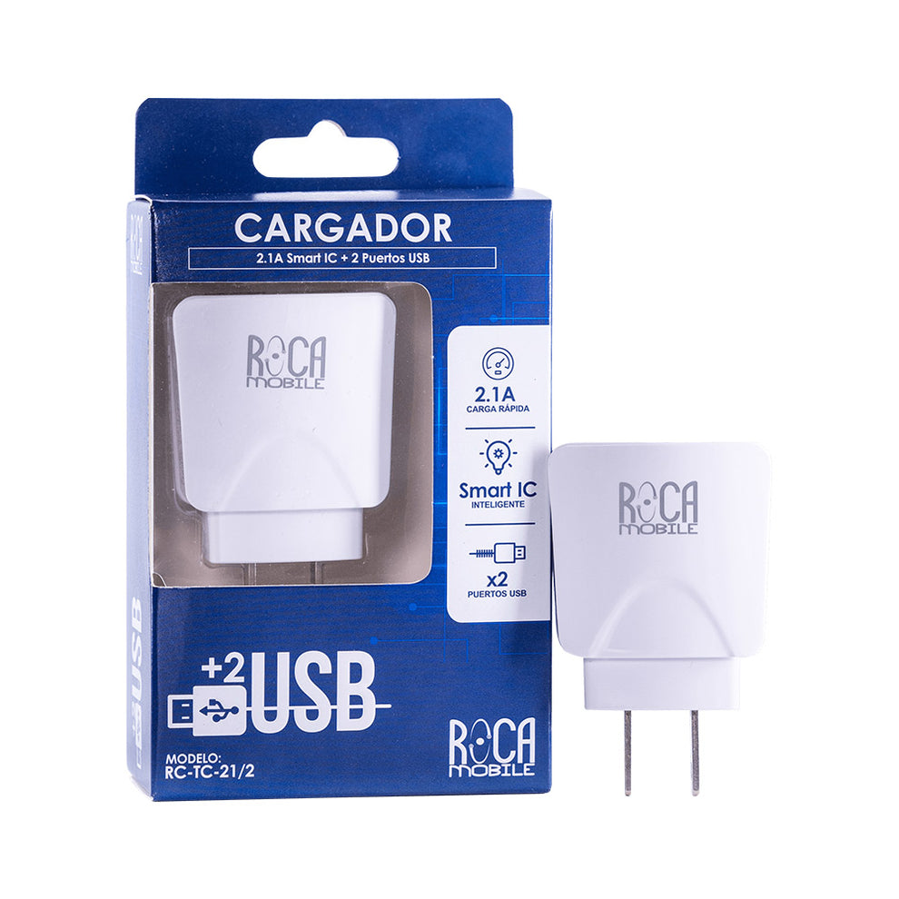 Cargador Standard 2.1 Smart IC/ 2 Usb Port Roca Mobile