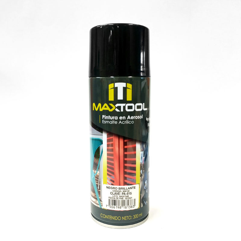 Pintura en Aerosol Negro Brillante mx 325 grs MaxTool