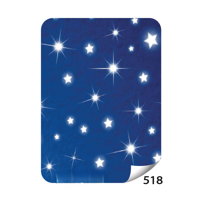 Papel de Regalo Navideño Estrella Azul Paquete/25 pzas