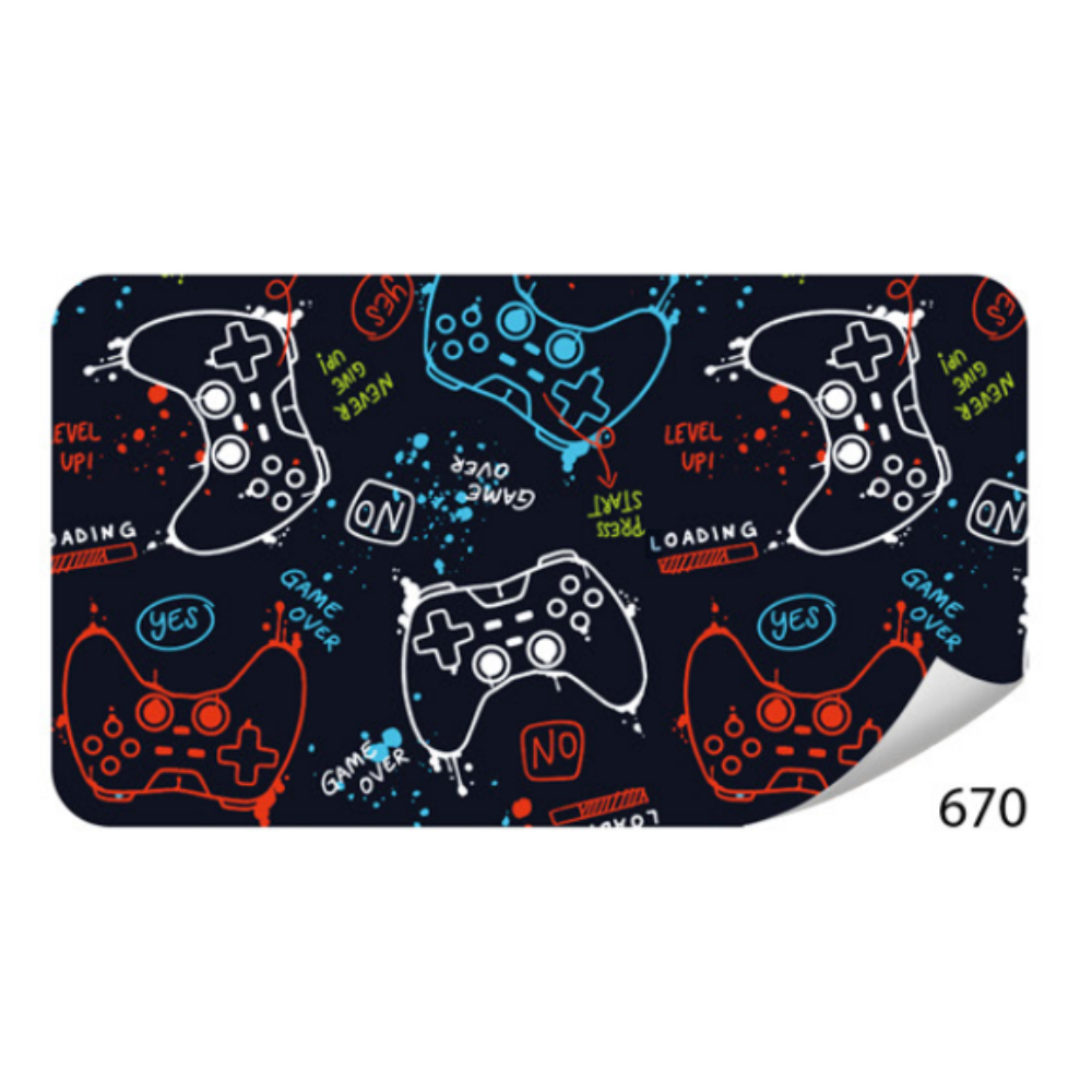 PAPEL DE REGALO CONTROL DE VIDEO JUEGOS FONDO NEGRO 70X50CM PLIEGO CREEAR