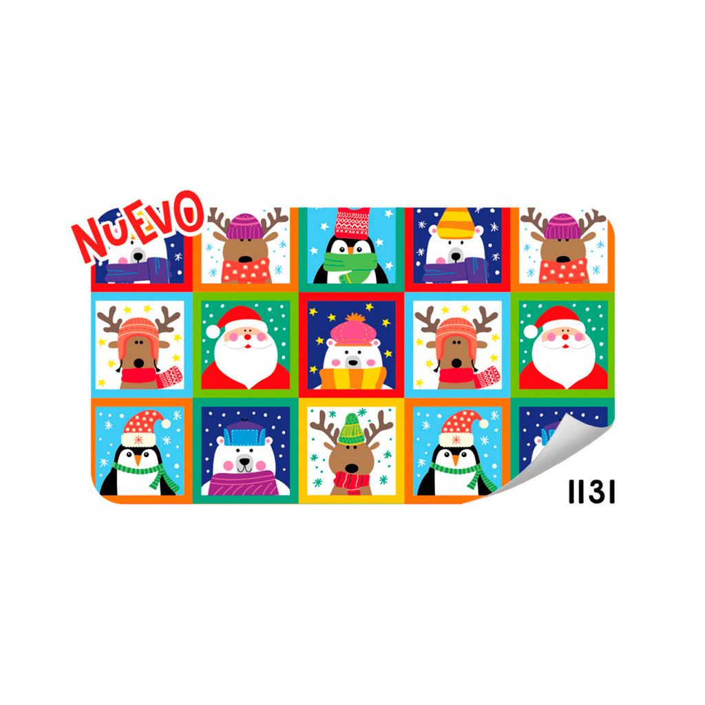 PAPEL DE REGALO NAVIDEÑO GALLETAS Y BASTONES FONDO AZUL CREEAR 70GRS PLIEGO 1122