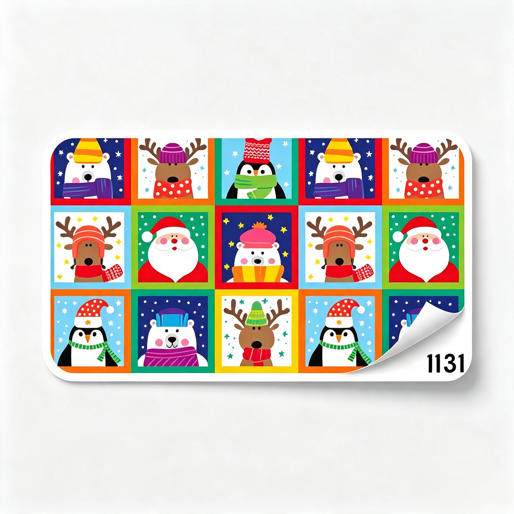 PAPEL DE REGALO NAVIDEÑO CUADROS PERSONAJES COLORES CREEAR 70GRS PLIEGO 1131