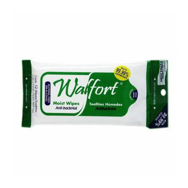 Toalla Húmeda Antibacterial Verde 50 grs Walfort