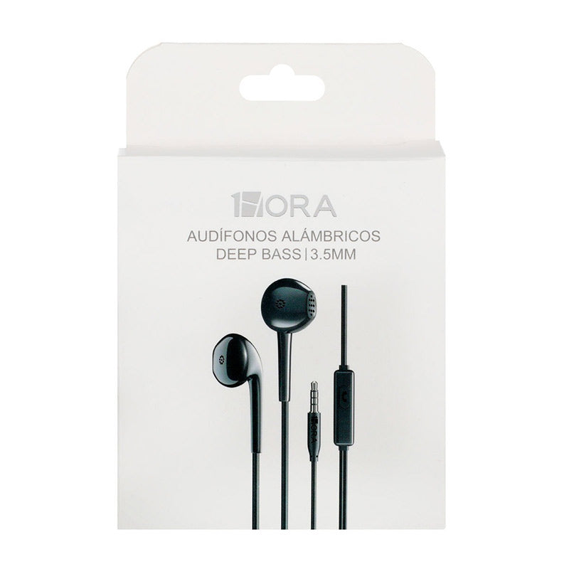 Audifonos Manos Libres 3.5mm Negro 1Hora